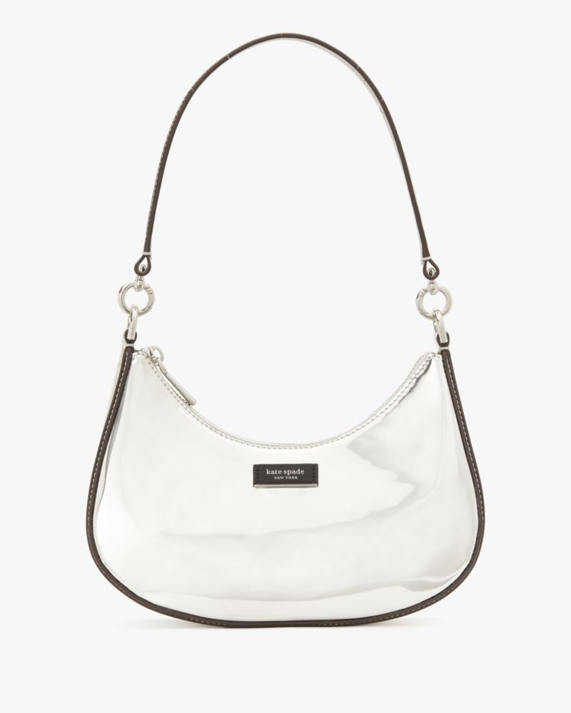 Kate Spade Sam Icon Metallic Small Convertible Crossbody In White