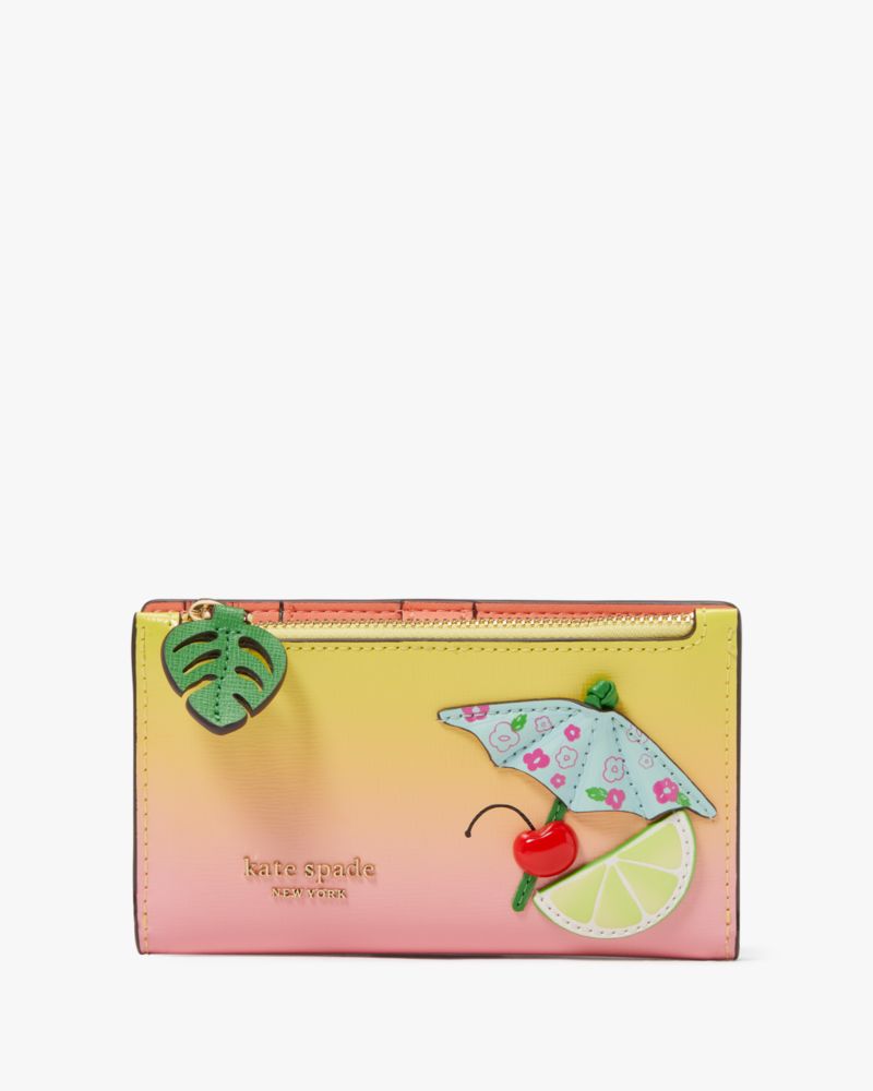 Kate Spade Playa Ombre Small Slim Bifold Wallet In Multi