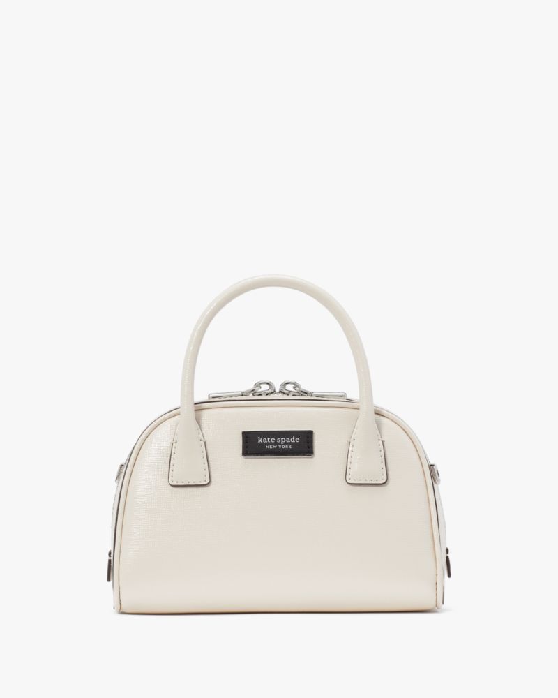 Kate Spade Sam Icon Mini Duffle Bag In Parchment