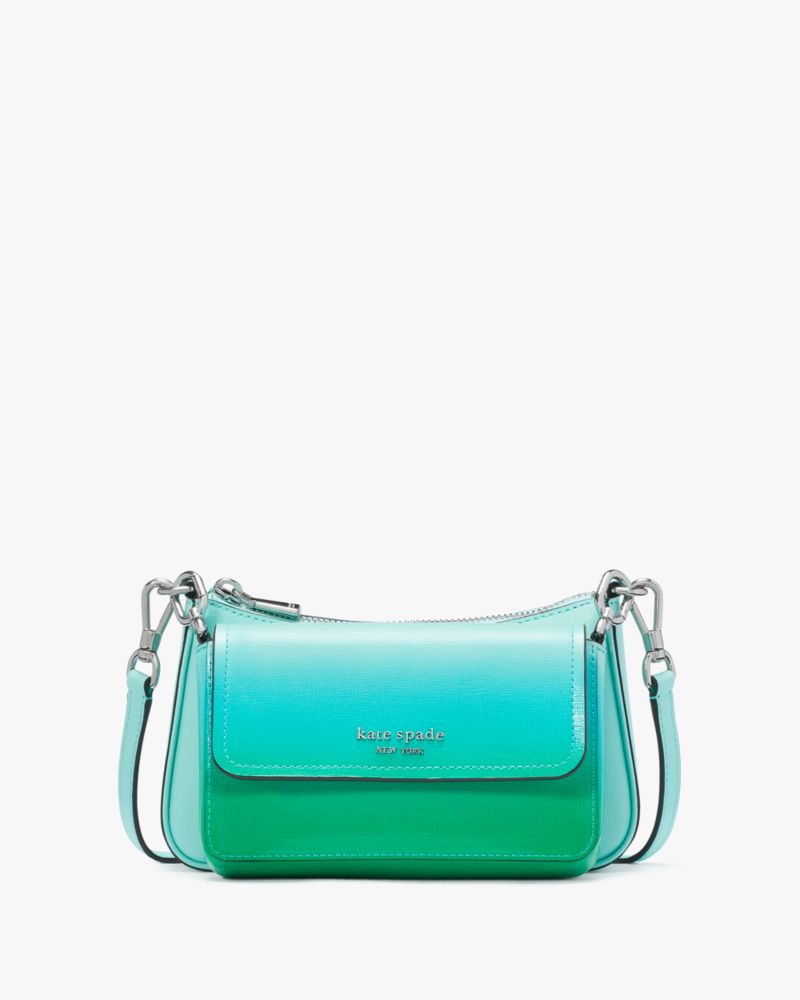 Shop Kate Spade Double Up Ombre Crossbody In Mint Liqueur