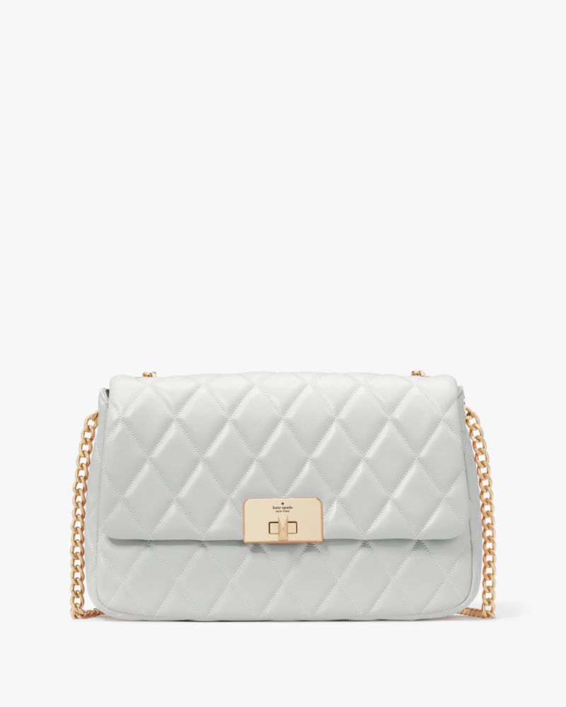 Kate Spade Carey Medium Flap Shoulder Bag In Gray
