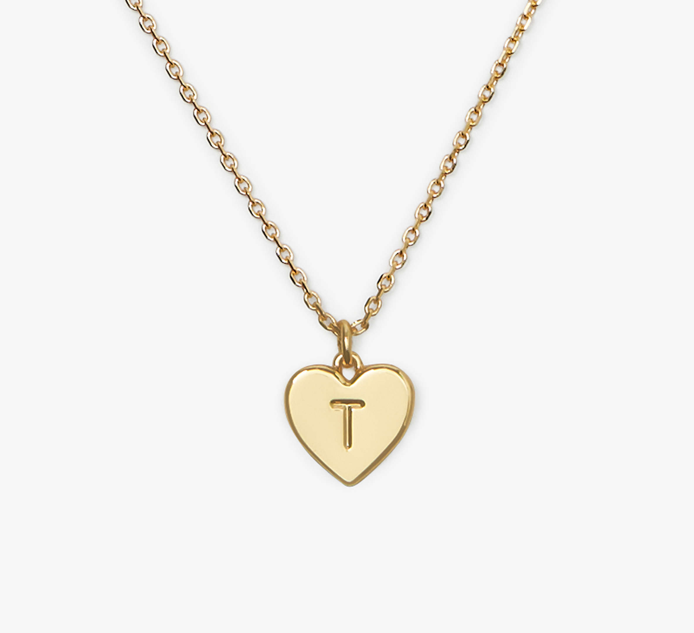 Shop Kate Spade Initial Here T Pendant In Gold