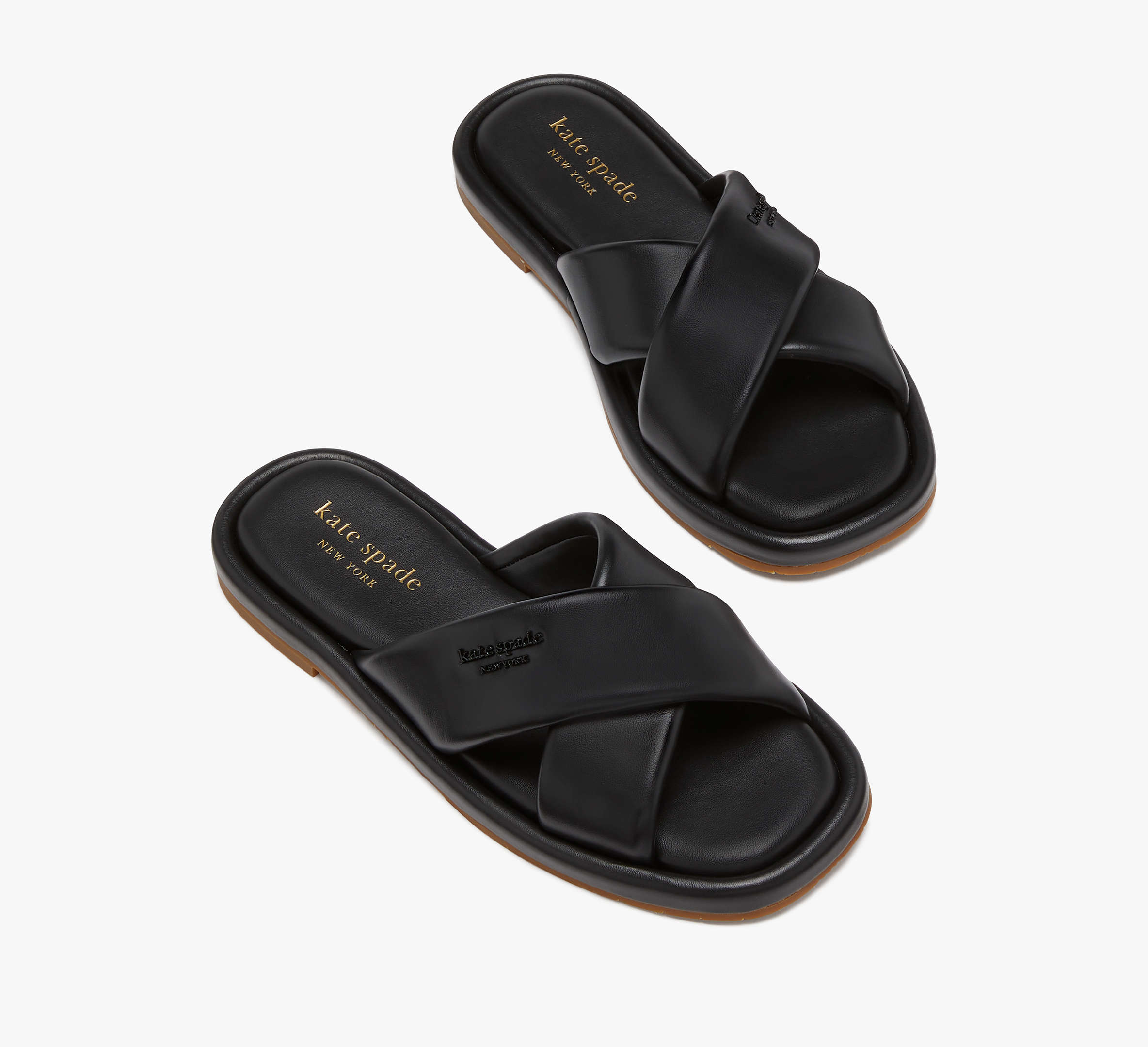 Shop Kate Spade Rio Slide Sandals In Black