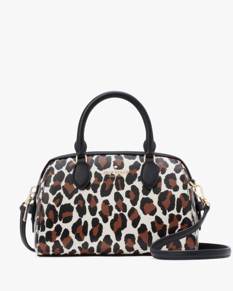 Madison Spotted Leopard Small Duffle Crossbody