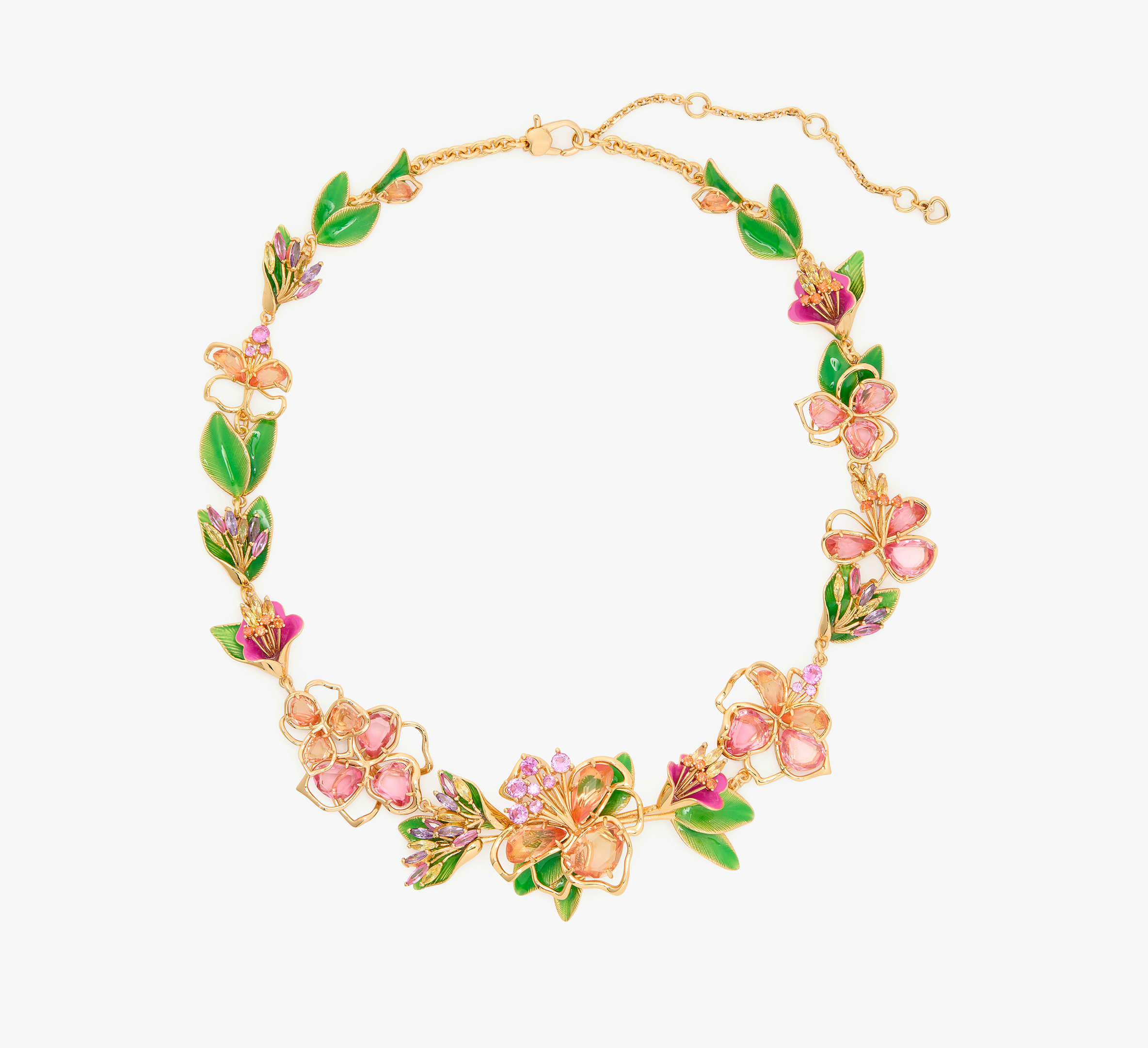 Shop Kate Spade Paradise Floral Statement Necklace In Multi