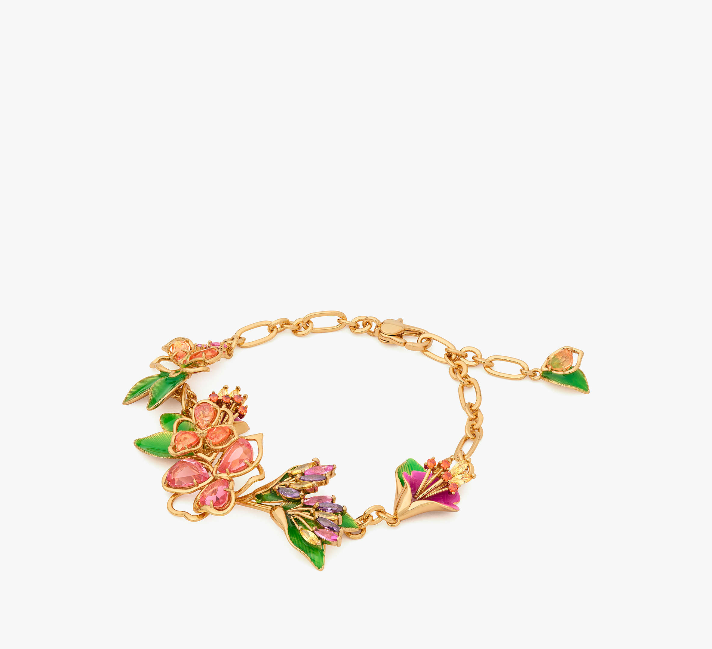 Shop Kate Spade Paradise Floral Statement Bracelet In Multi