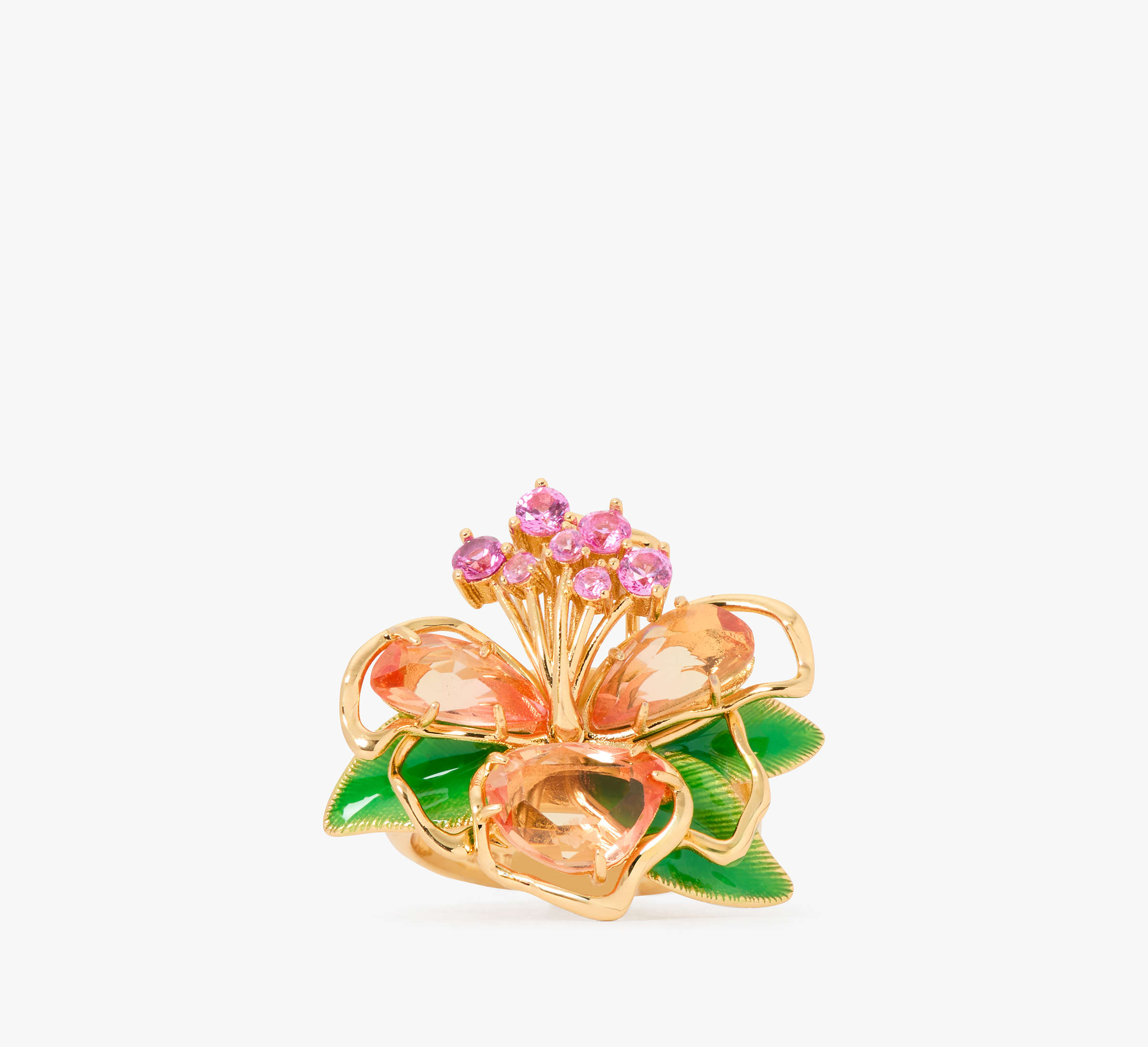 Shop Kate Spade Paradise Flower Cocktail Ring In Multi