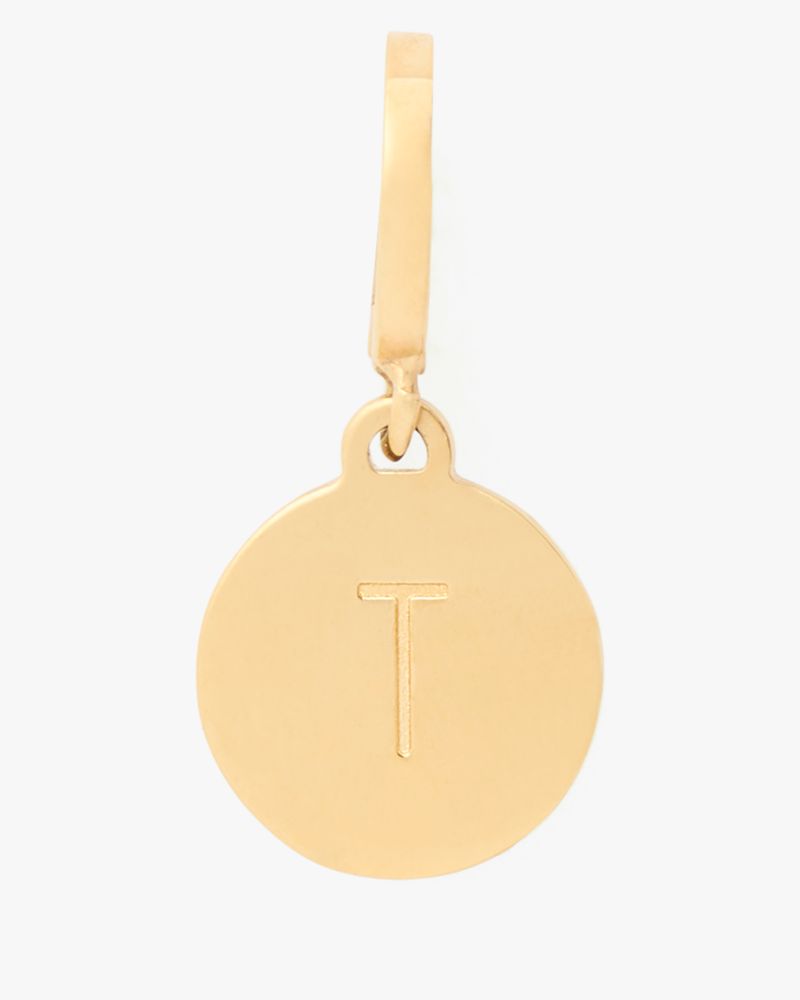 Kate Spade One In A Million Mini T Charm In Gold