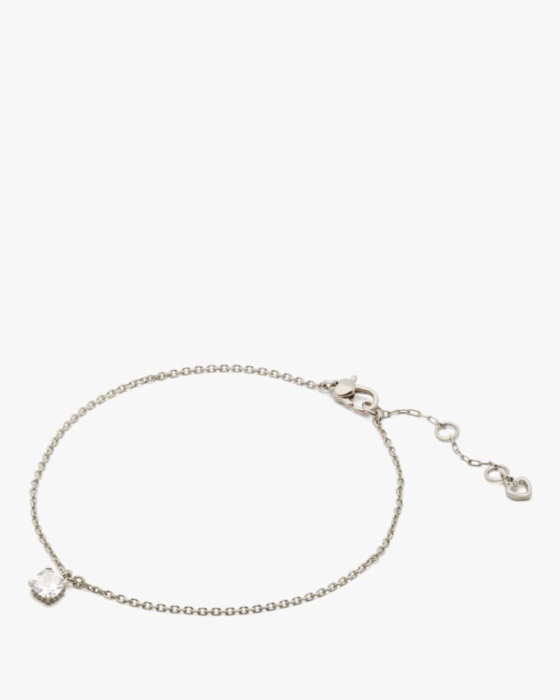 Shop Kate Spade Little Luxuries Anklet In Clear/silver
