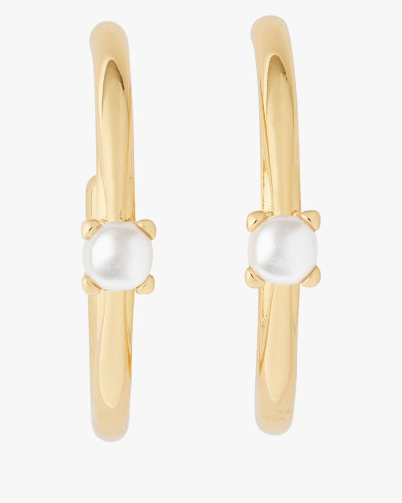 Little Luxuries Pearl Hoops