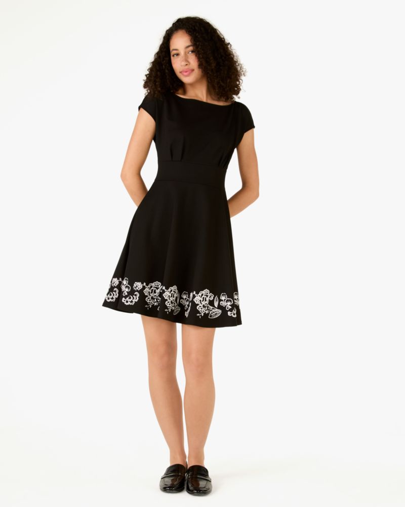 Embellished Collar Ponte Dress | Kate Spade Outlet