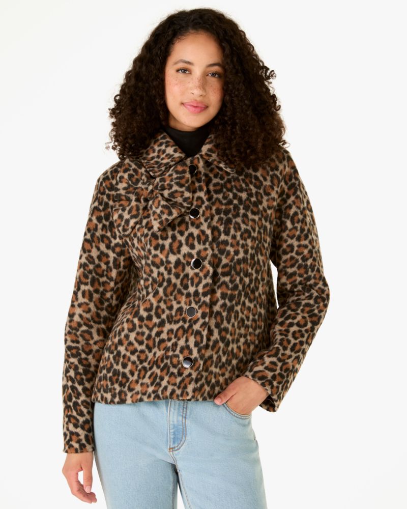 Brushed Leopard Jacket | Kate Spade Outlet