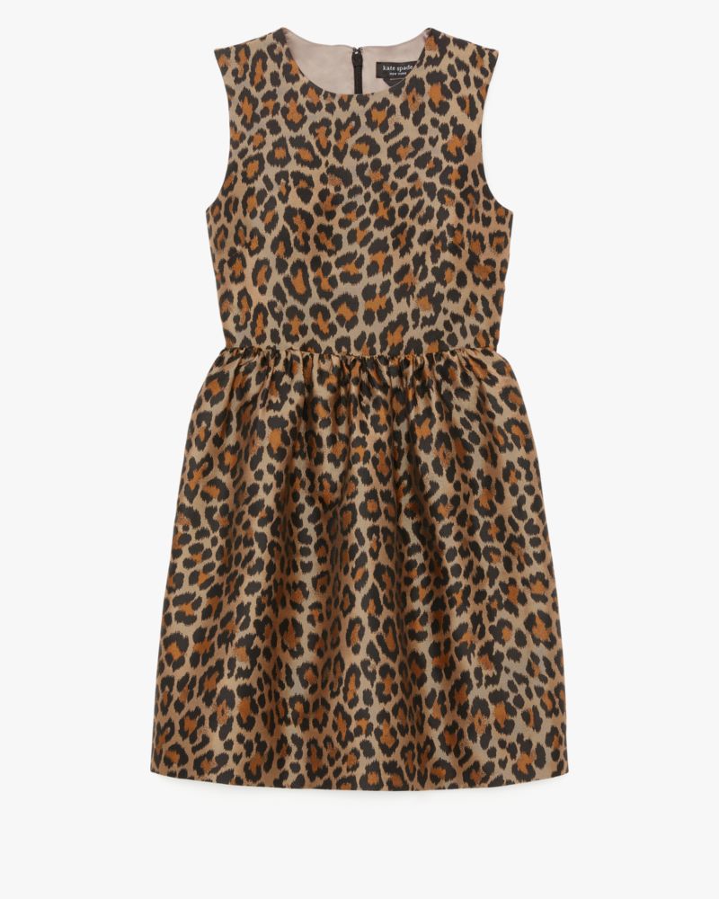 Classic Leopard Brocade Dress