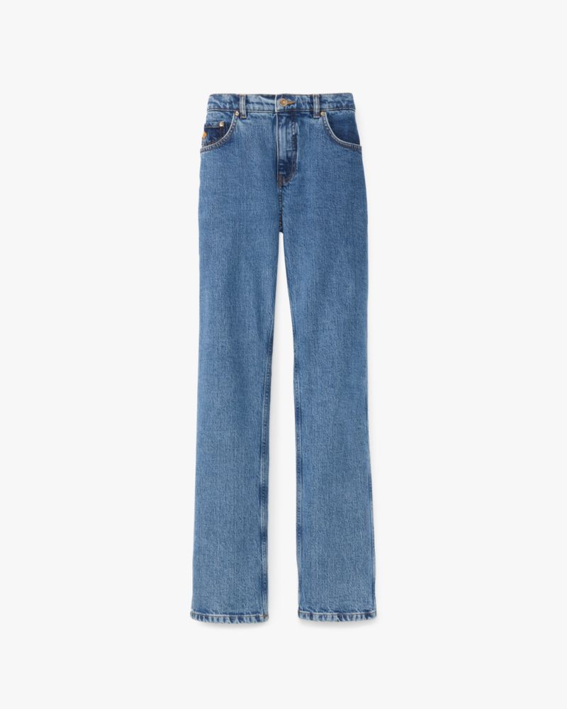 Kate Spade Straight Leg Denim Pant In Cosmic Wash