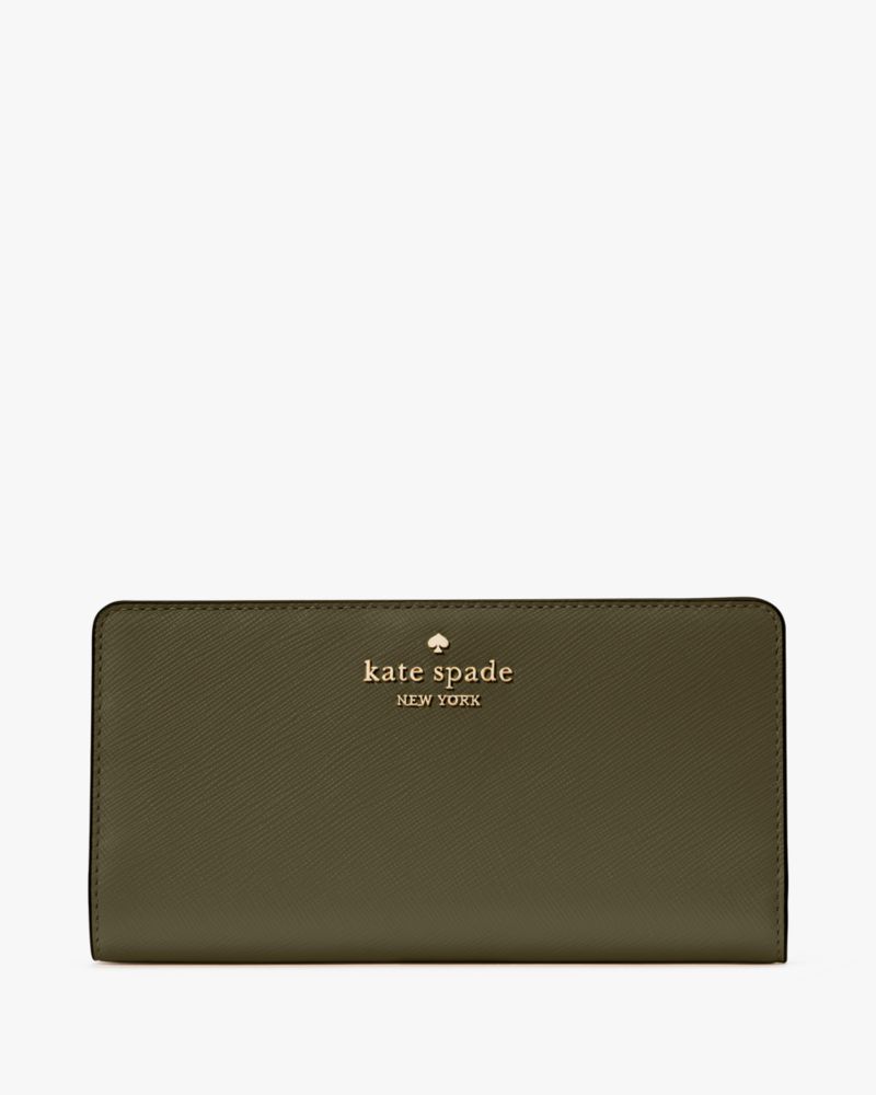 Kate Spade Kate Spade Bailey Pebbled Leather Large Slim fashion Bifold Wallet ID Zip