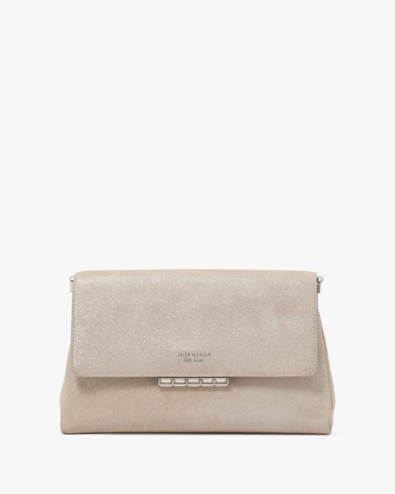 Grace Glitter Suede Clutch