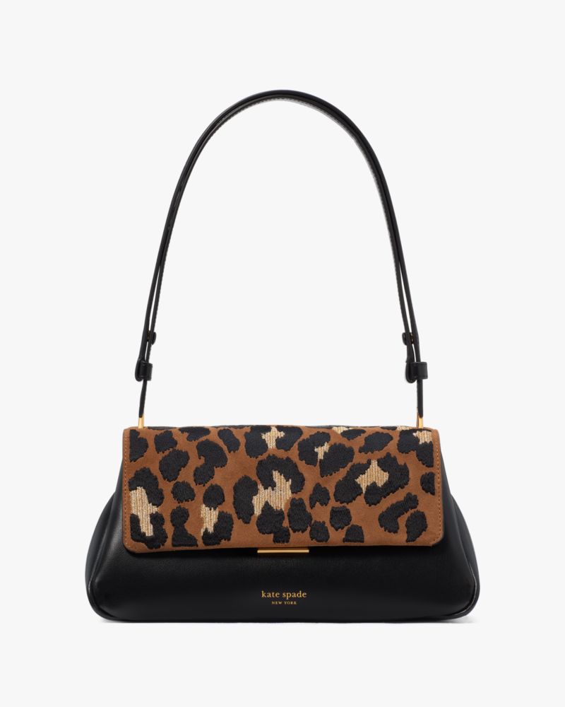 Grace Leopard Suede Shoulder Bag