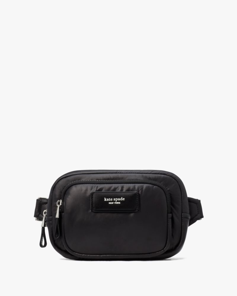 Shop Kate Spade Puffed Belt Bag In Black