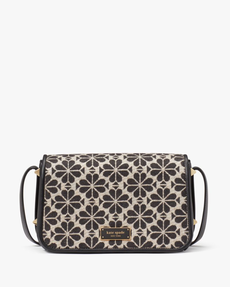 Spade Flower Jacquard Small Flap Crossbody