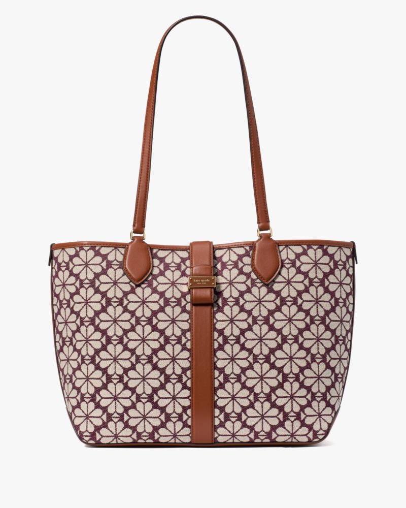 Spade Flower Jacquard Medium Open Tote