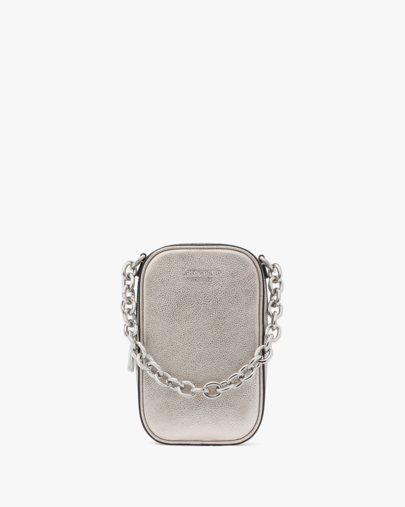 Jolie Metallic Chain Phone Crossbody