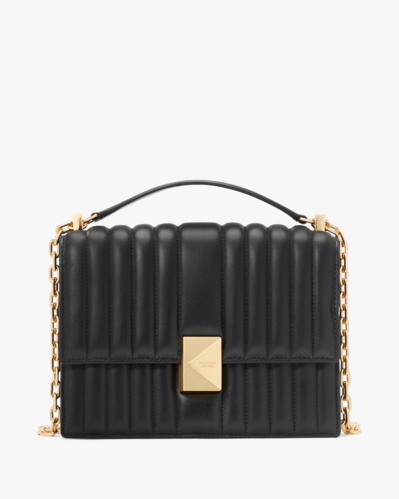 Deco Quilted Chain Shoulder Bag