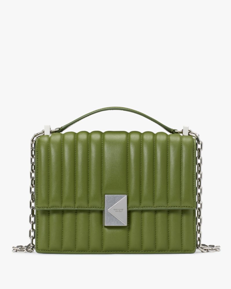 Kate Spade Deco Quilted Chain Shoulder Bag In Jungle Vine