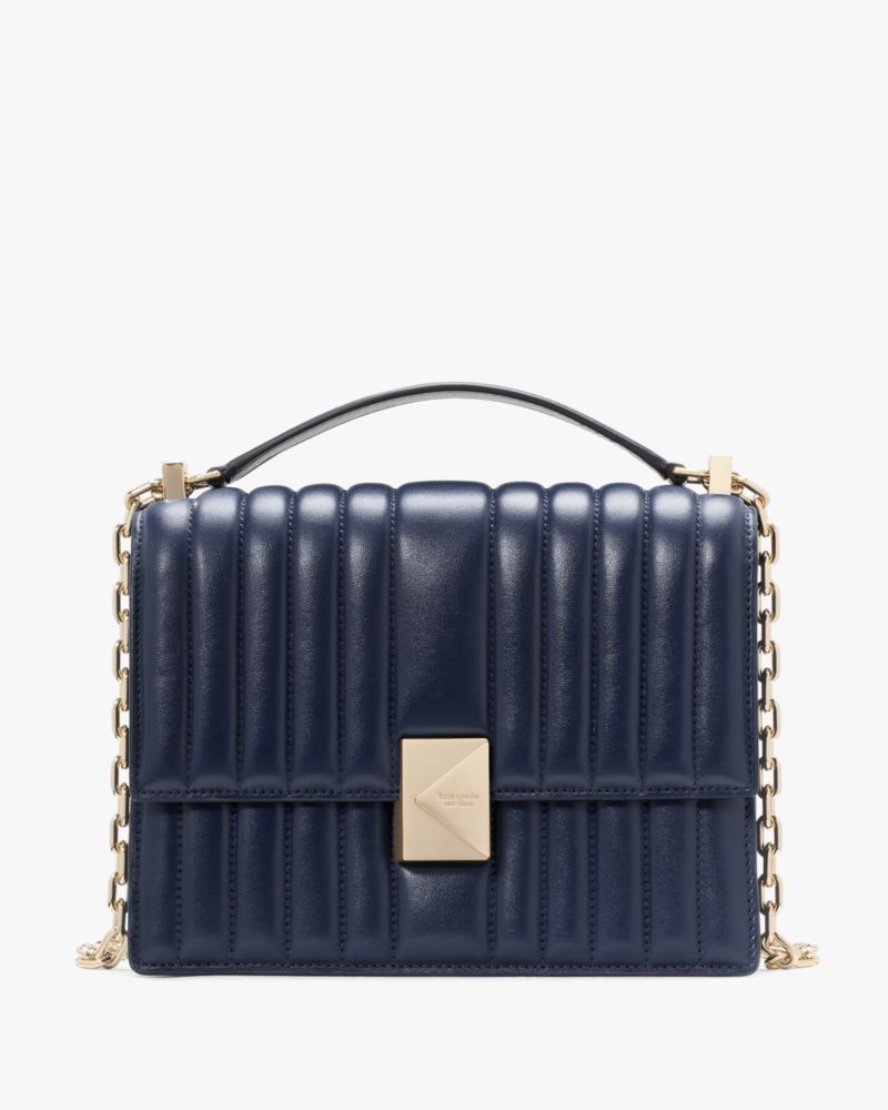 Deco Quilted Chain Shoulder Bag