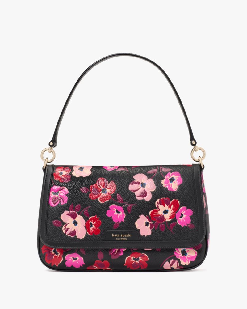 Hudson Fall Poppies Flap Shoulder Bag