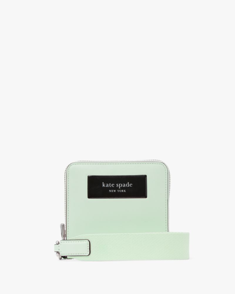 Kate Spade Label Small Compact Webbed Wristlet