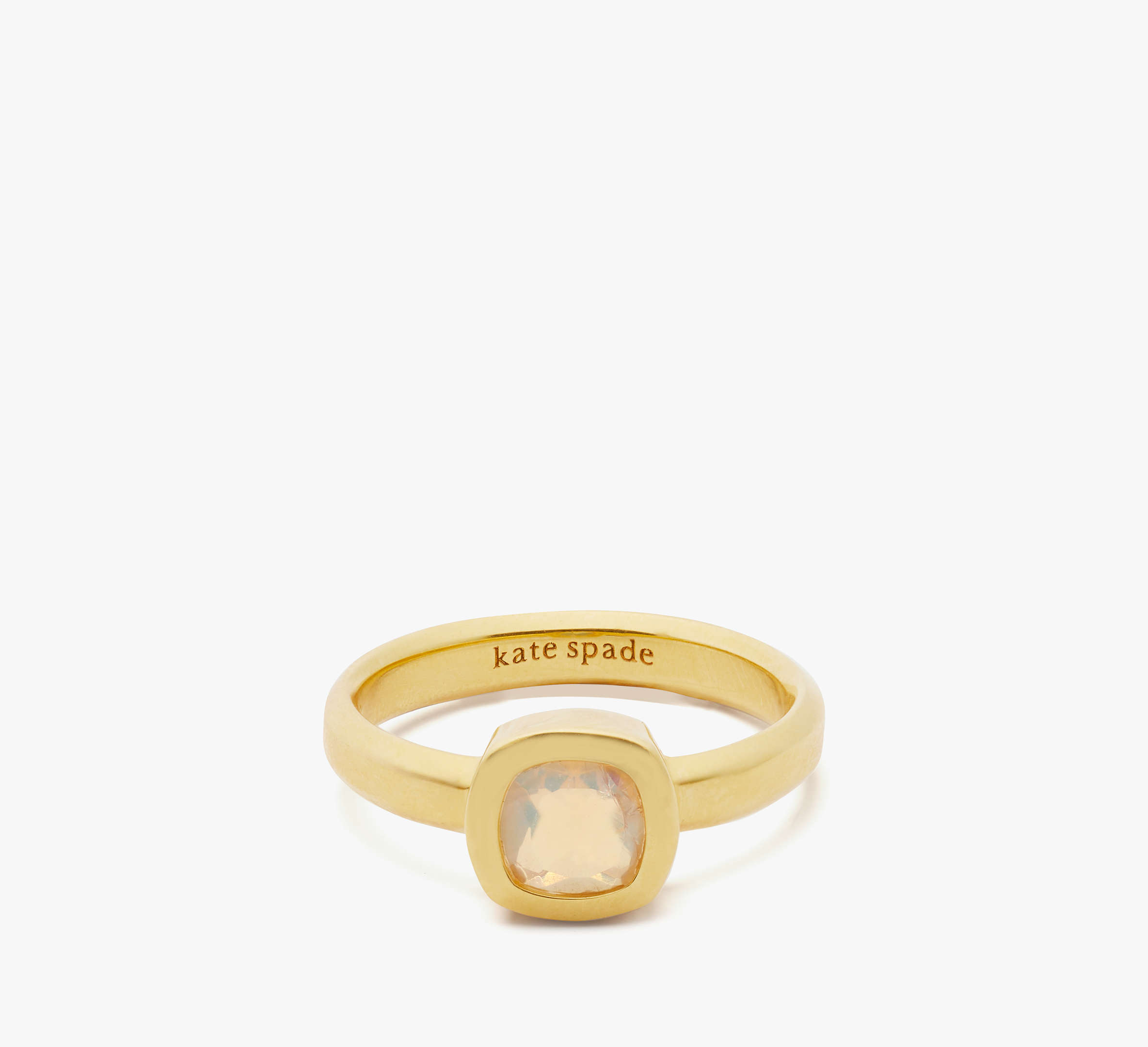 Shop Kate Spade Fine Time To Shine Gem Ring In Opal