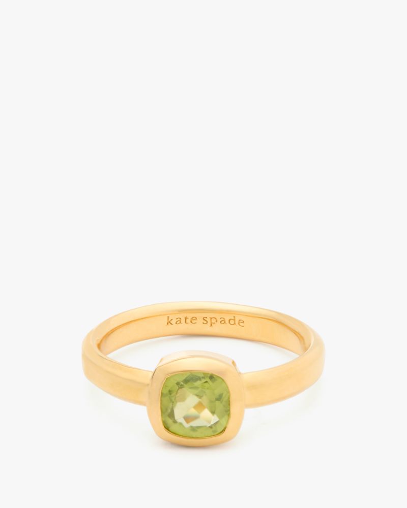Kate Spade Fine Time To Shine Gem Ring In Peridot