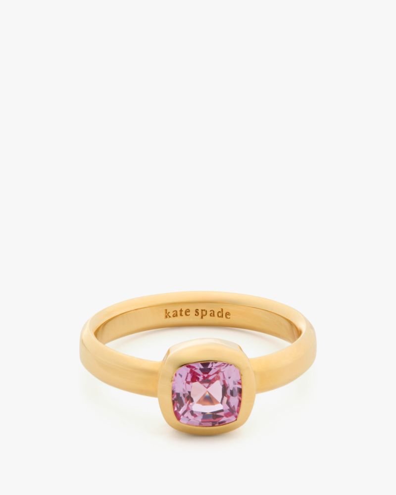 Kate Spade Fine Time To Shine Gem Ring In Pink Sapphire