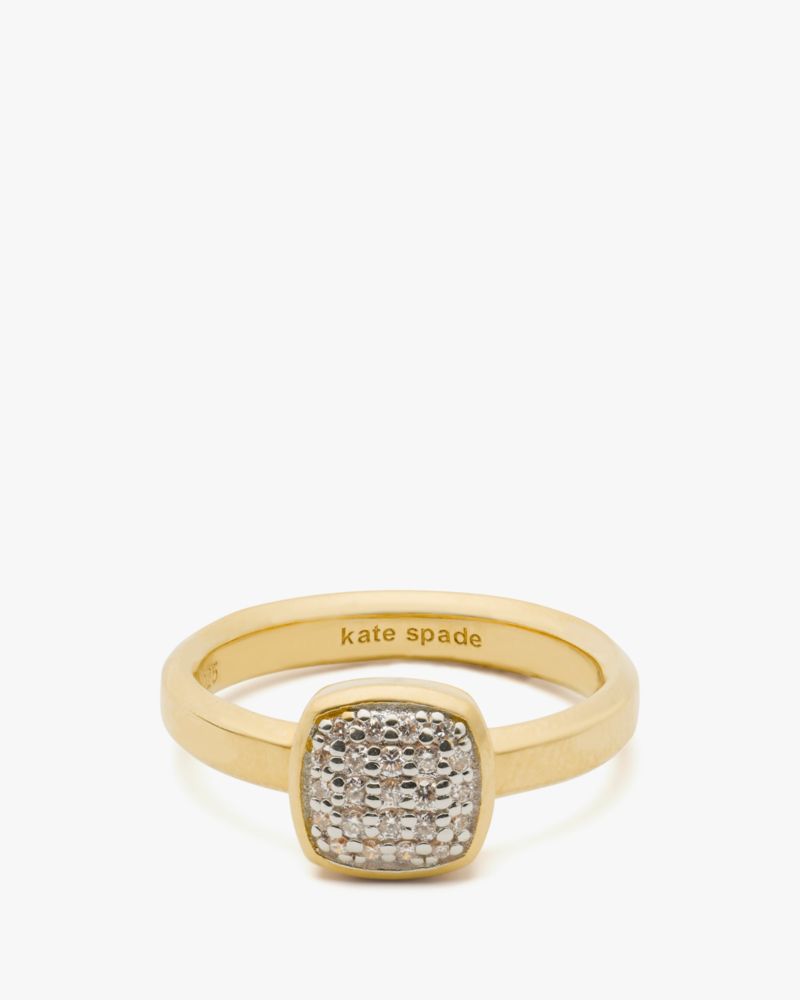 Shop Kate Spade Fine Time To Shine Pavé Diamond Ring In Gold
