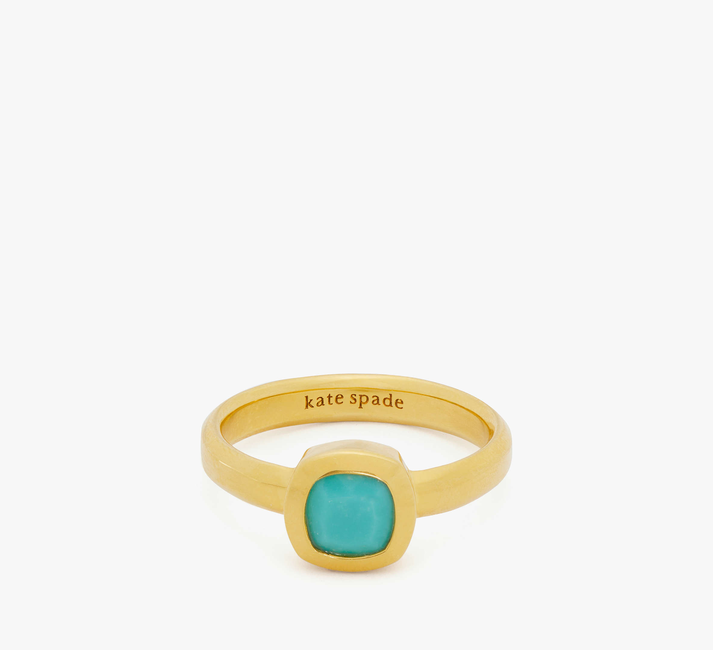 Shop Kate Spade Fine Time To Shine Gem Ring In Turquoise