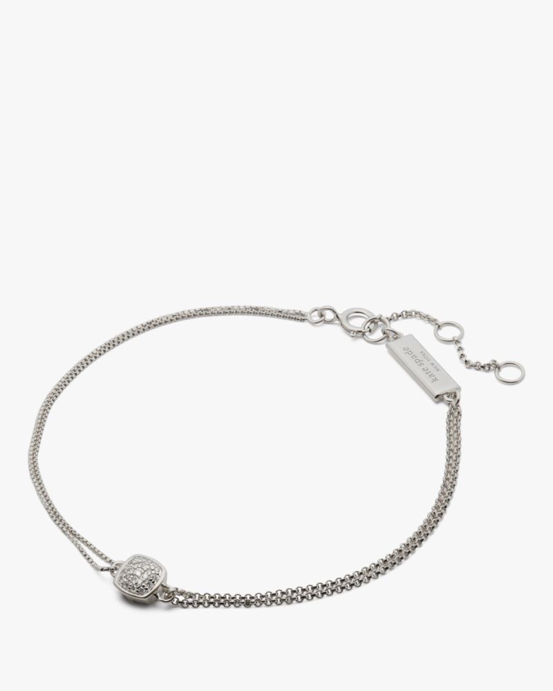 Shop Kate Spade Fine Time To Shine Diamond Bracelet In Silver