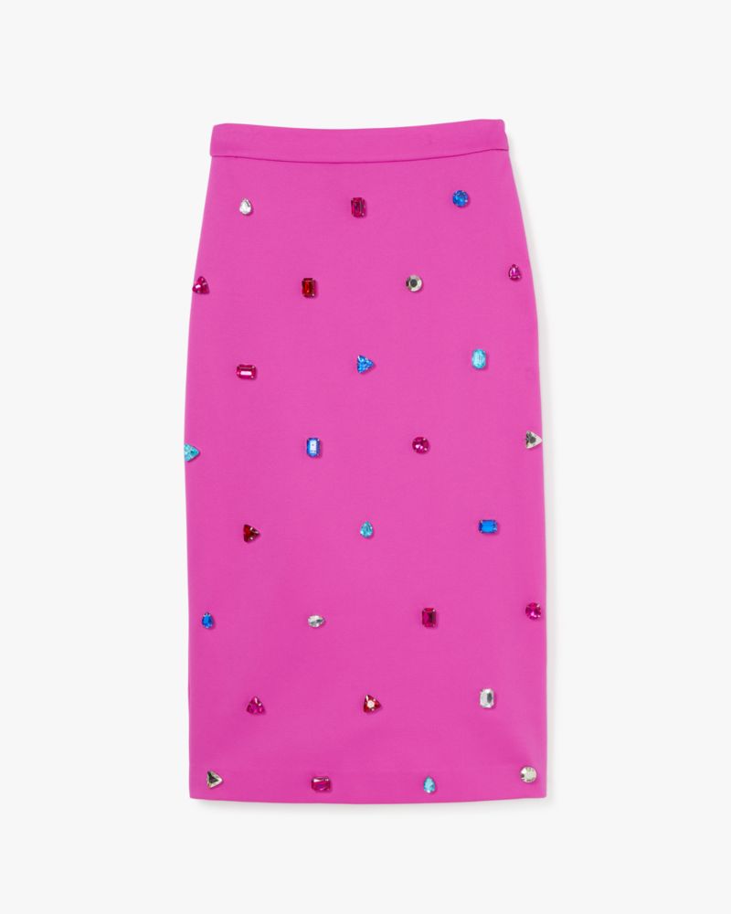 Jewel Embellished Pencil Skirt