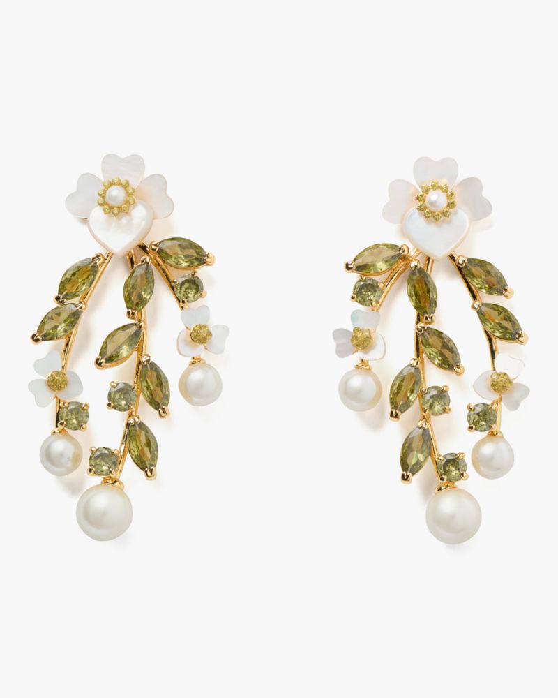 Precious Pansy Chandelier Earrings