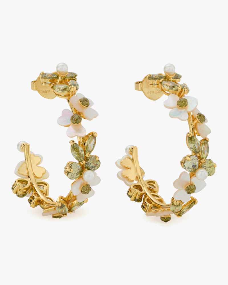 Precious Pansy Hoops