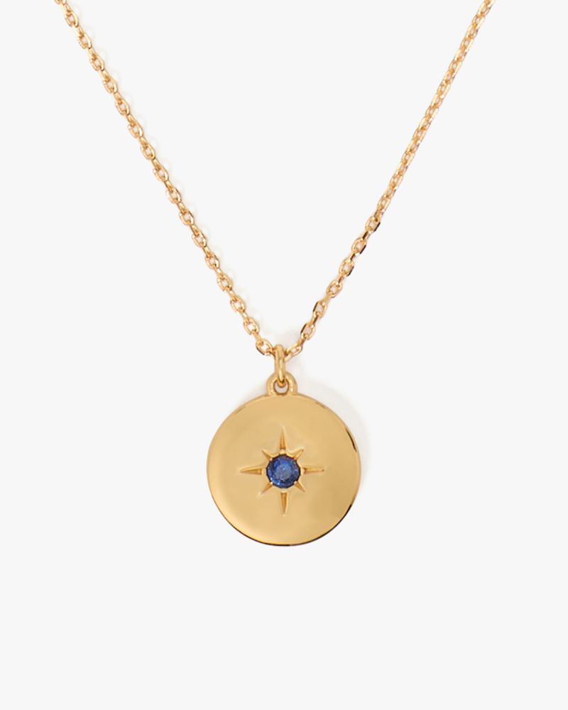 The Color Spark Collection Blue Fearless Medallion Necklace