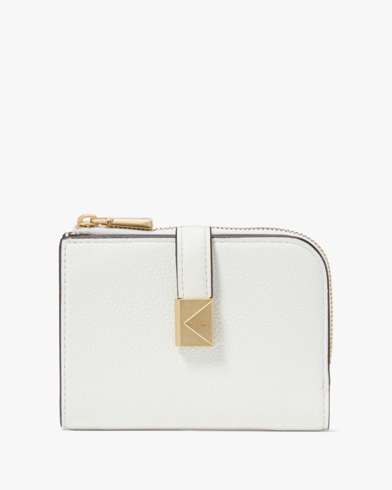 Kate Spade Deco Small Compact Wallet In True White