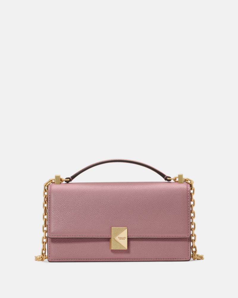 Kate Spade Deco Mini Flap Chain Crossbody In Pink