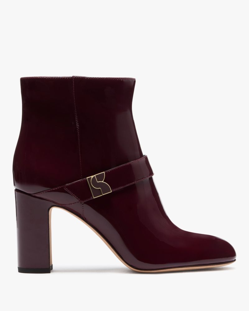 Dakota Patent Leather Zip Up Booties