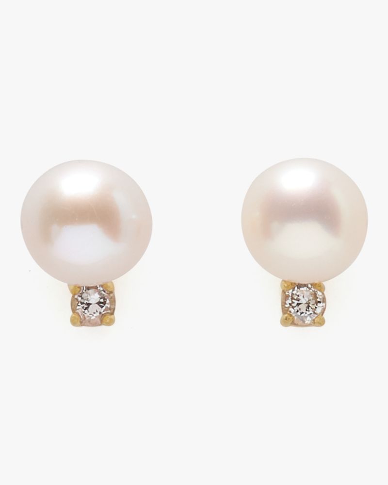 Kate Spade Fine Meant To Be Pearl & Diamond Studs