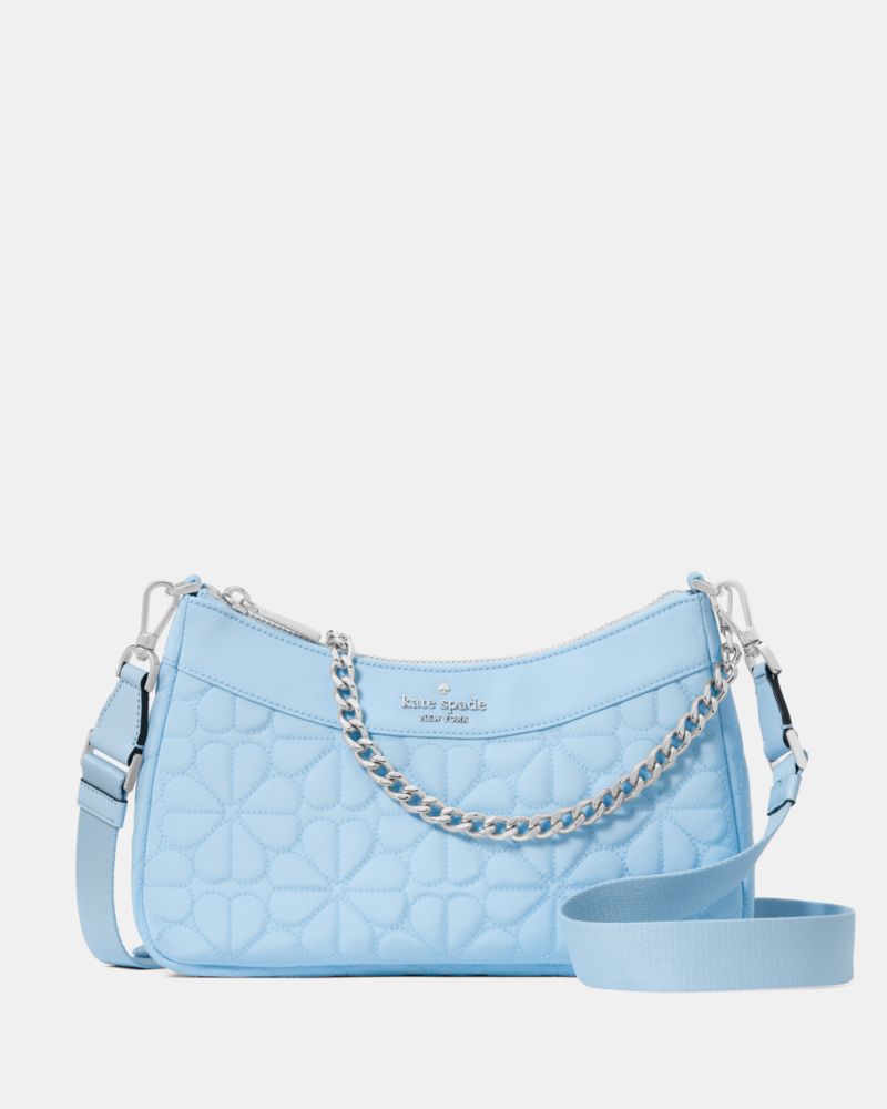 Spade Flower Quilted Fabric Convertible Crossbody