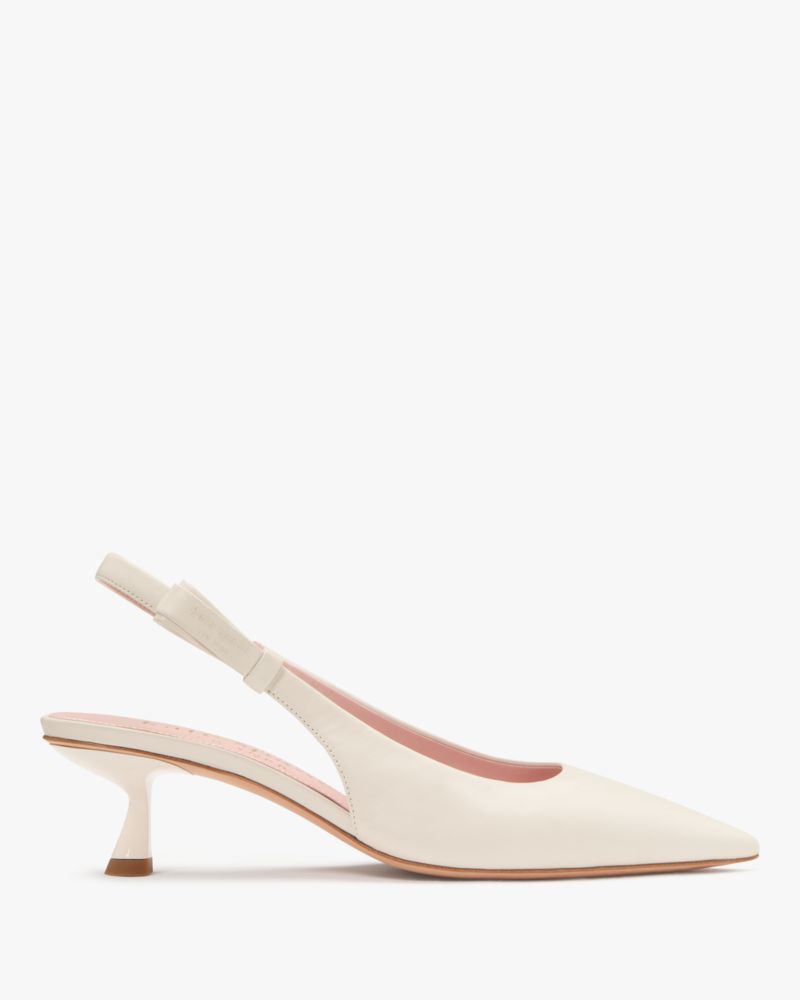 Riley Slingback Smooth Leather Kitten Heel