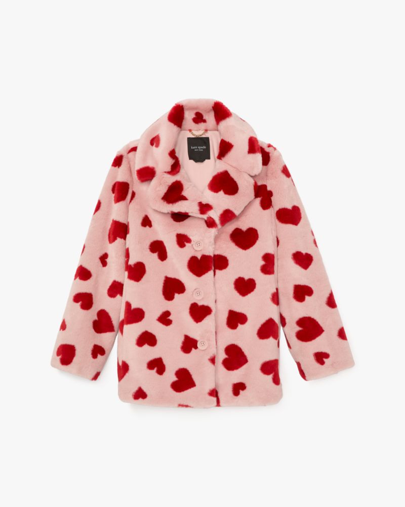 Sweet Hearts Faux Fur Coat