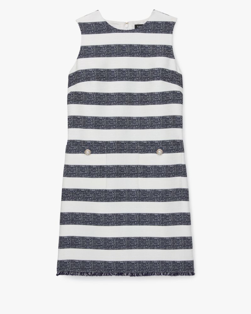 Sailor Stripe Tweed Shift Dress