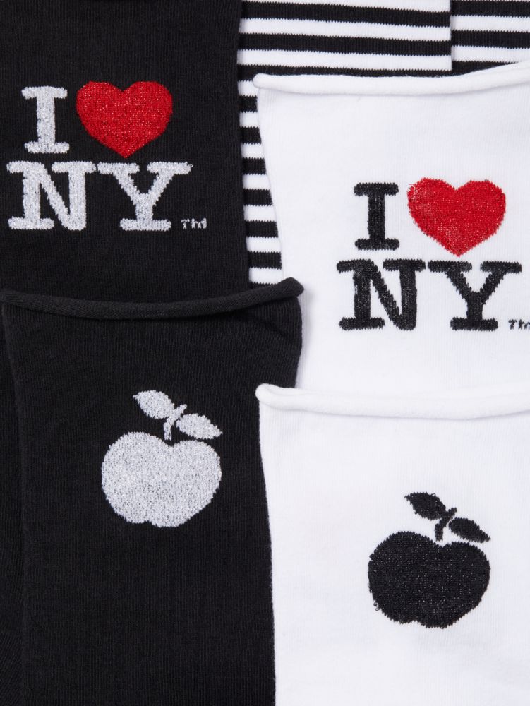 I Love Ny X Kate Spade New York 3 Pack Crew Socks, Opal, Product