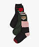 Animal 3 Pack Shortie Crew Socks, Green Multi, ProductTile